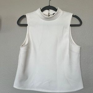 Express Ivory Mockneck Top (M)